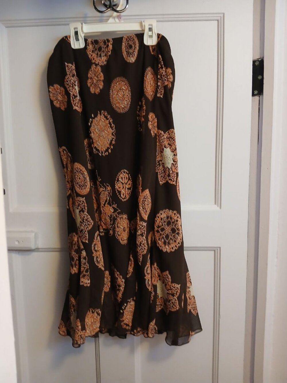 M.D.L New York Womens M Brown and Pink Skirt